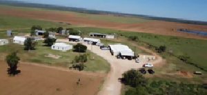 Aerial view of the lodge compound